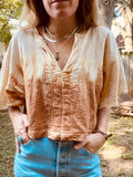 Alliene Boxy Top- Golden Sunset
