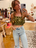 Frio Top- Green Daisy
