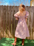 Orange Gingham Puff Sleeve