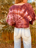 Alliene Boxy Top- Oxblood Swirl