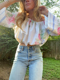 Loretta Open Sleeve- Hydrangeas