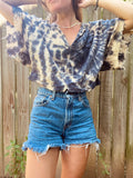 Alliene Boxy Top- Indigo S/M