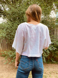 Alliene Boxy Top- Powder Pink