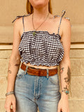 Frio Top- Navy Gingham