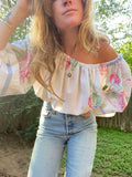 Loretta Open Sleeve- Hydrangeas