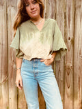 Alliene Boxy Top M/L- Sage