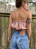 Frio Top- Orange Gingham