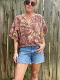 Alliene Boxy Top- Chocolate M/L