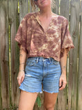 Alliene Boxy Top- Chocolate S/M