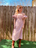 Orange Gingham Puff Sleeve