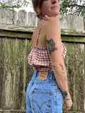 Frio Top- Orange Gingham