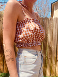 Frio Top- Orange Gingham
