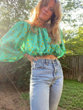Loretta Open Sleeve- Block Print