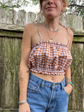 Frio Top- Orange Gingham