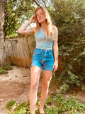 Penny Top- Maya Blue