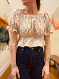 Picnic Top- Pink Daisy