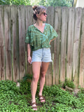 Alliene Boxy Top- Deep Sea S/M