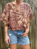 Alliene Boxy Top- Chocolate M/L