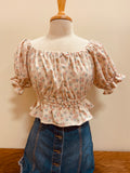 Picnic Top- Pink Daisy