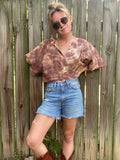 Alliene Boxy Top- Chocolate S/M