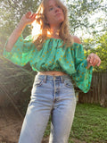 Loretta Open Sleeve- Block Print