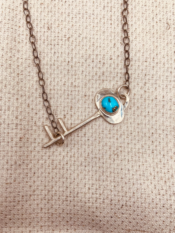 Turquoise Key Necklace