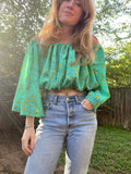 Loretta Open Sleeve- Block Print
