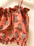 Frio Top- Peach Block Print