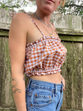 Frio Top- Orange Gingham