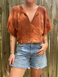 Alliene Boxy Top- Burnt Orange S/M
