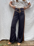 Black Fringe Pants