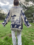 Blanket Coat- Conchs and Lighthouse
