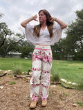 Pink and Purple Floral Pant
