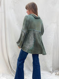 Green Flowy Top