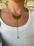Brass Crescent Necklace