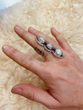 Triple Pearl Cicada Ring