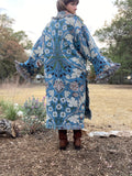 Blanket Coat- Blue floral