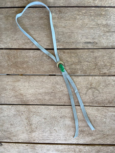 Emerald Rose Veriscite Bolo Necklace