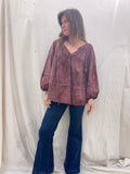 Maroon Flowy Top