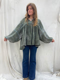Green Flowy Top