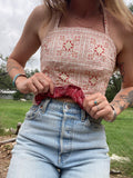 Zilker Ruffle Top-  Reversible Horses