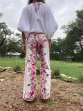 Pink and Purple Floral Pant