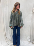 Green Flowy Top