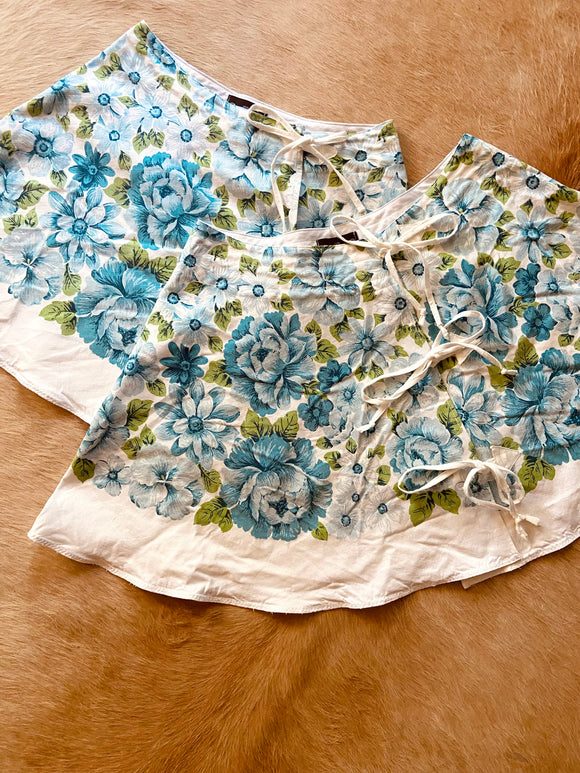 Blue Flower Circle Skirt