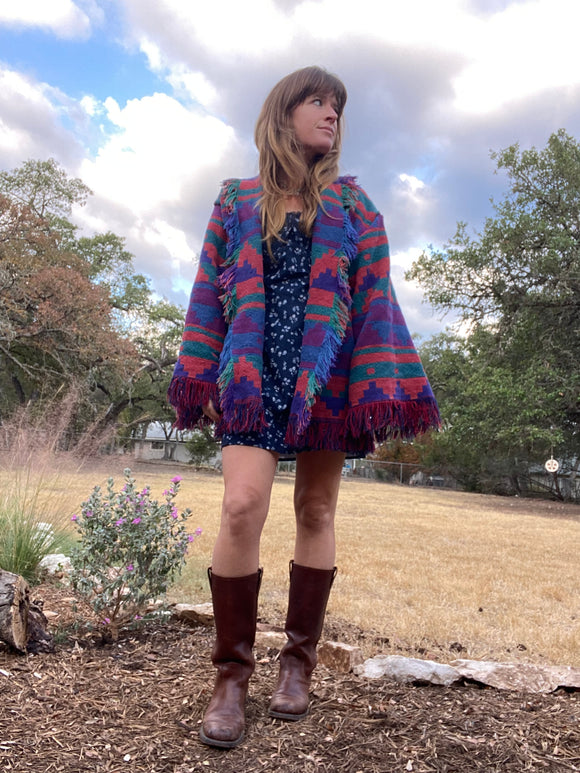 Blanket Coat- Purple