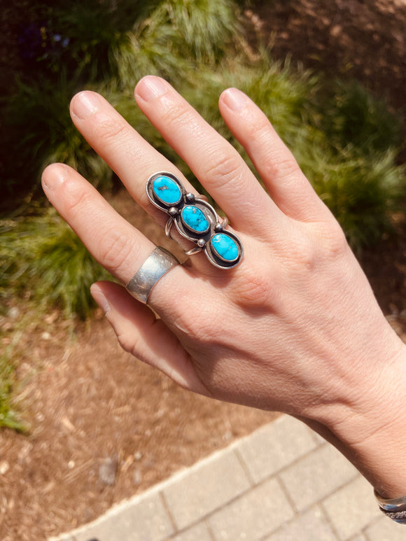 Triple Turquoise Ring