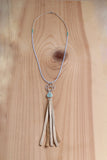 blue pacific sunshine fringe evil eye stacker thunderbird bird power boho bohemian pluma feather stamped beaded shell Silver sterling silver moon ring necklace handmade crystal point turquoise made beads naja native American jewelry healing power labradorite pendant 