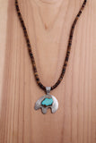 bear oso shell cabachon Silver sterling silver moon ring necklace handmade crystal point turquoise made beads naja native American jewelry healing power labradorite pendant 