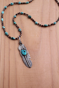 pluma feather stamped beaded shell Silver sterling silver moon ring necklace handmade crystal point turquoise made beads naja native American jewelry healing power labradorite pendant 