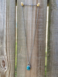 Round Hubei turquoise Necklace